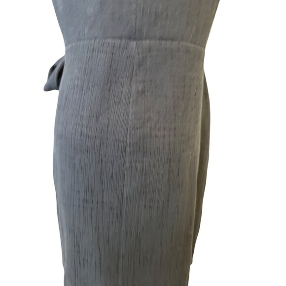 2/$30 Madewell Small Texture & Thread Navy Sleeveless Dress Tie Waist - Picture 11 of 15